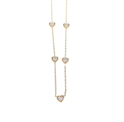 Collana Cuori e Zirconi 