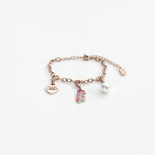 Bracciale Catena LOL Strass Logo Gold