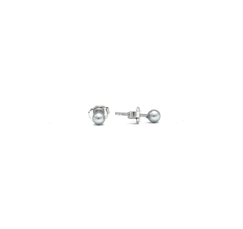 Orecchini classici perla - grigio perla  