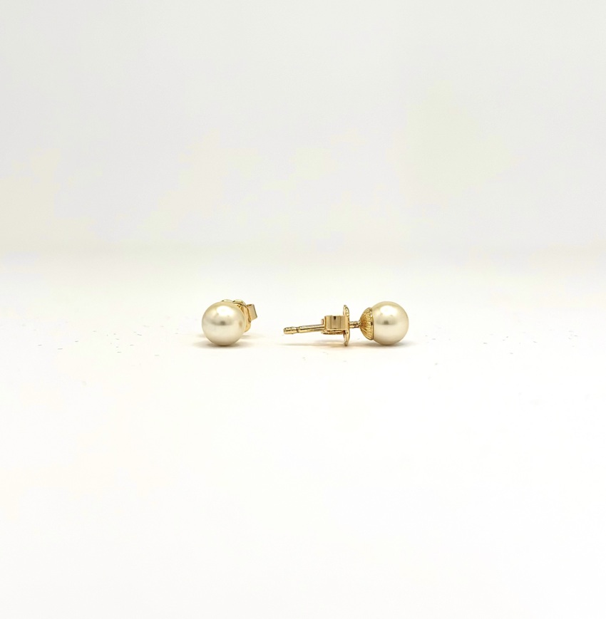 Orecchini classici perla - crema  