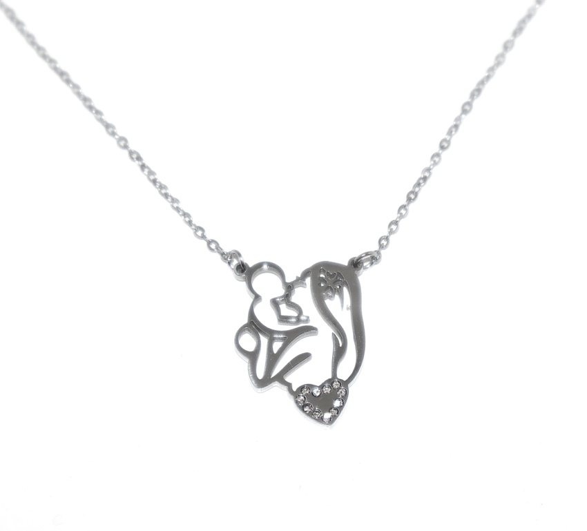 Collana Madre&figlio con strass  