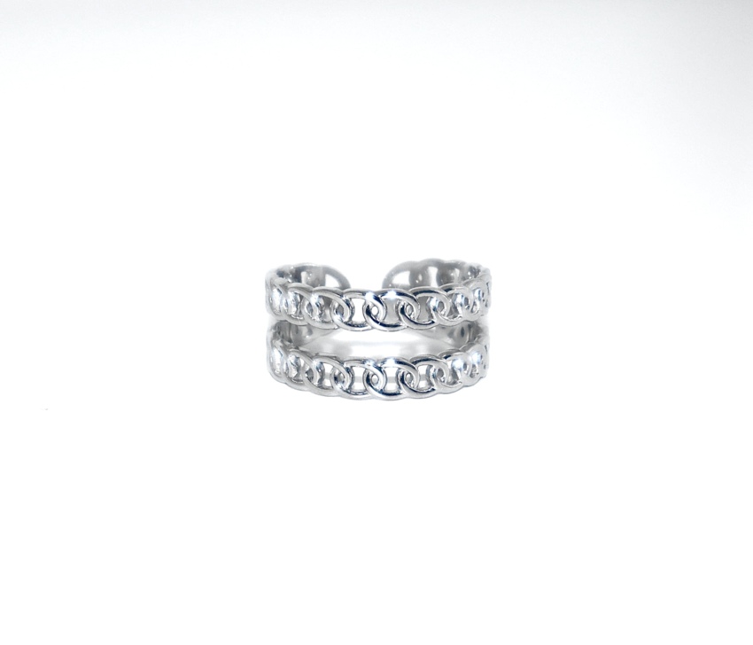 Anello Doppia linea cerchi  