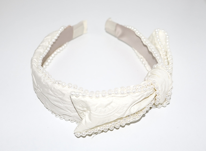 Cerchietto Fiocco Bianco  