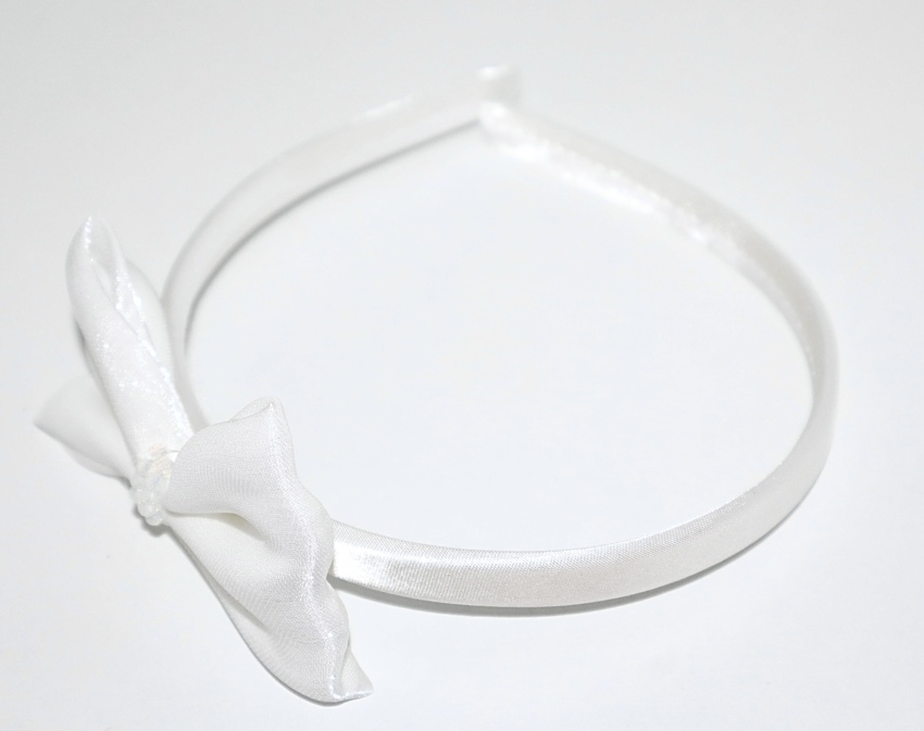 Cerchietto Bianco Con Fiocco  