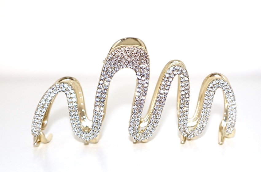 Pinza strass metallo  