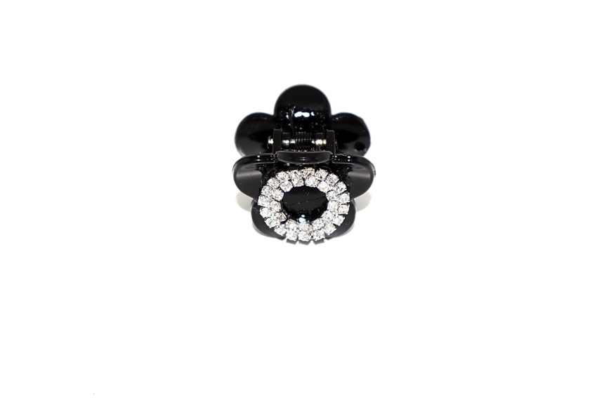 Pinza fiore strass piccola  