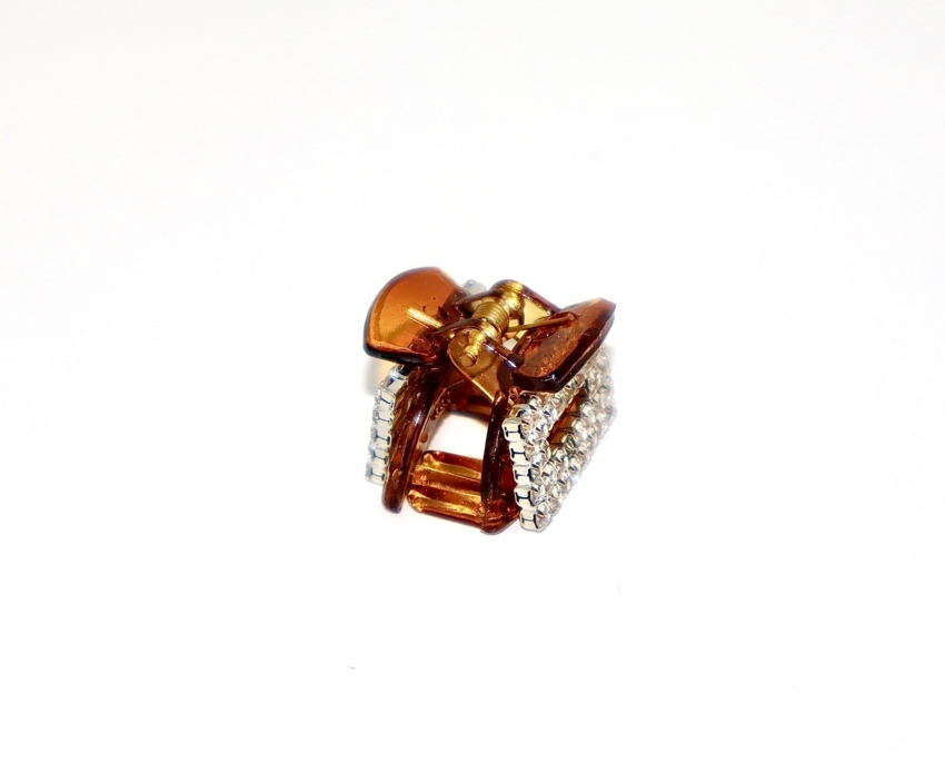 Pinza strass rettangolo piccola  
