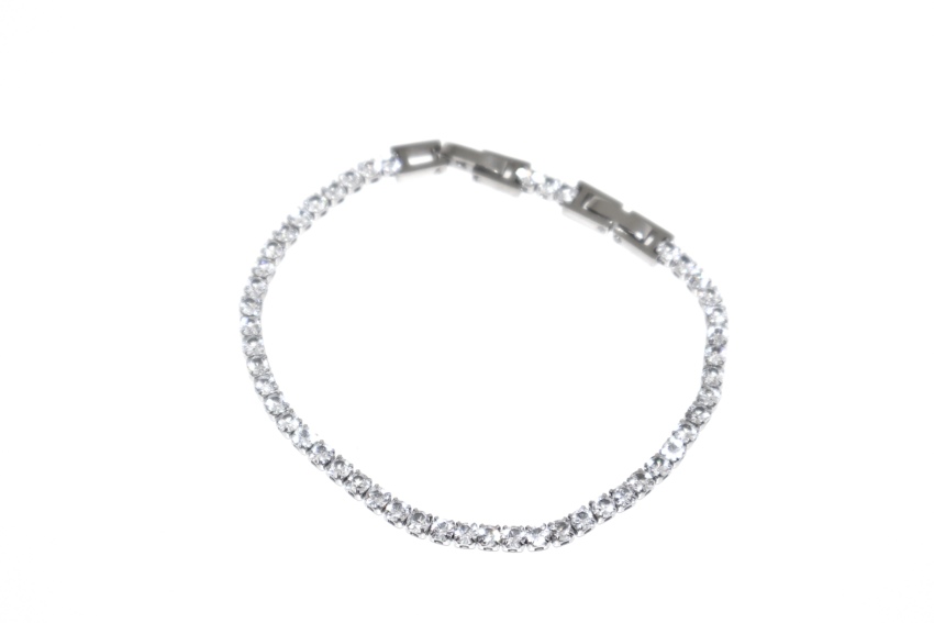 Bracciale Tennis con strass 3mm  