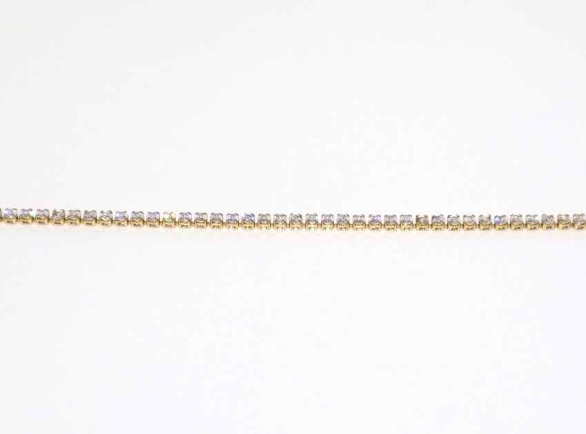 Bracciale Tennis con strass 2mm  