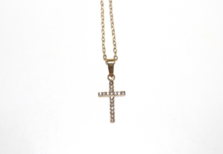 Collana Croce placcata oro