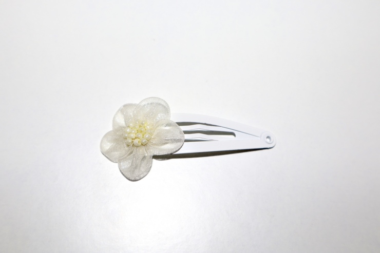 Mollettine Clic-Clac Fiore bianco