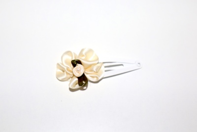 Mollettine Clic-Clac Fiore bianco 