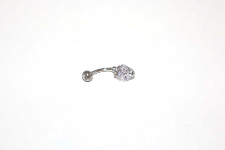 Piercing Banana Zircone cuore