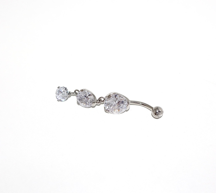 Piercing Banana Ciondolo Zirconi