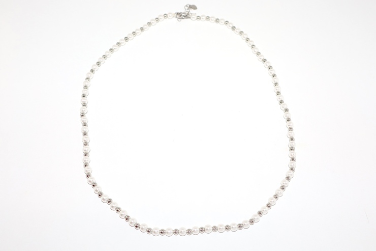 Collana Perle e Acciaio