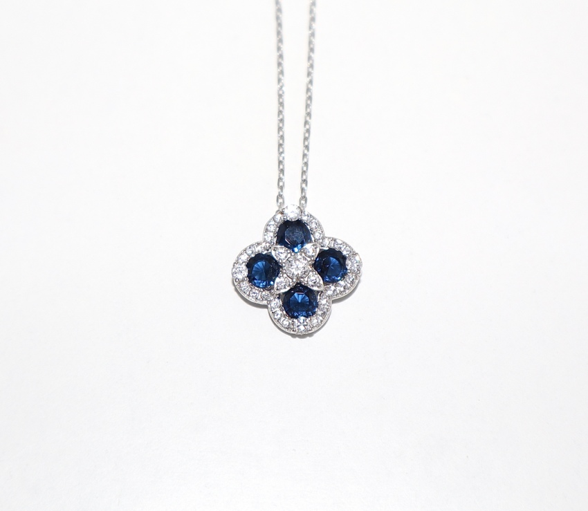 Collana Quadrifoglio di zirconi  