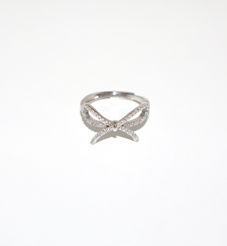 Anello Fiocco Zirconi