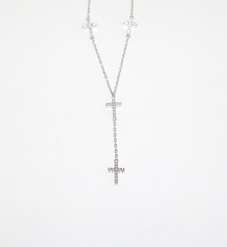 Collana Croce Zirconi