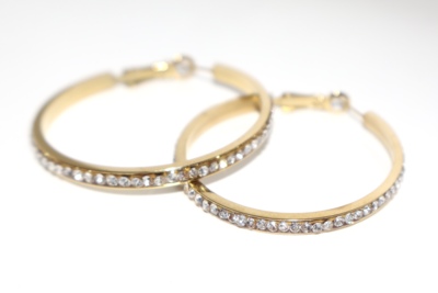 Orecchini Cerchio con strass 