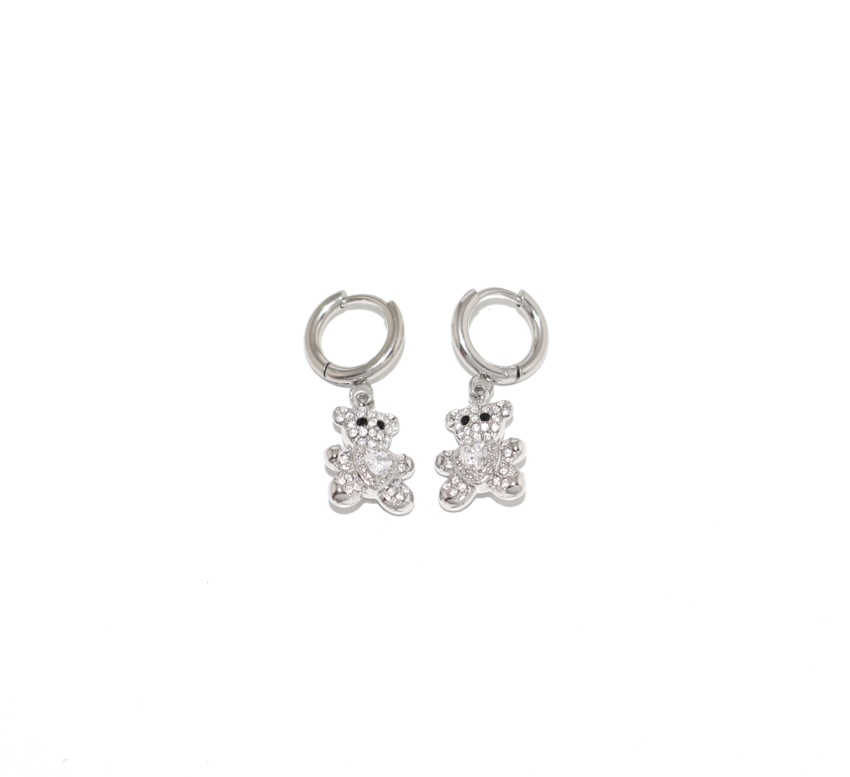 Orecchini Orsetto con strass  