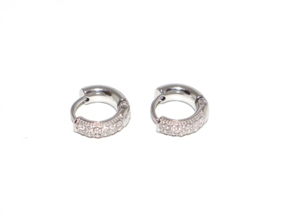 Orecchini Mini cerchio con strass 