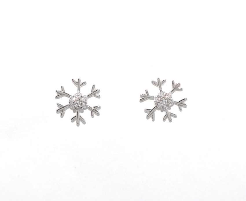 Orecchini Fiocco di Neve con zirconi  