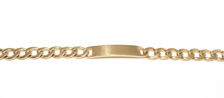 Bracciale targhetta catena